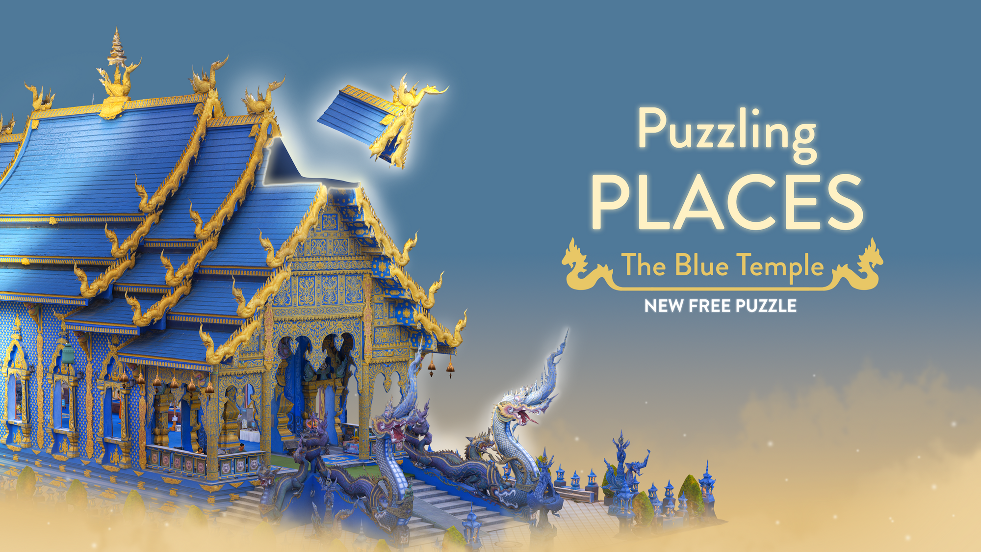 🎁 New FREE Puzzle - Blue Temple